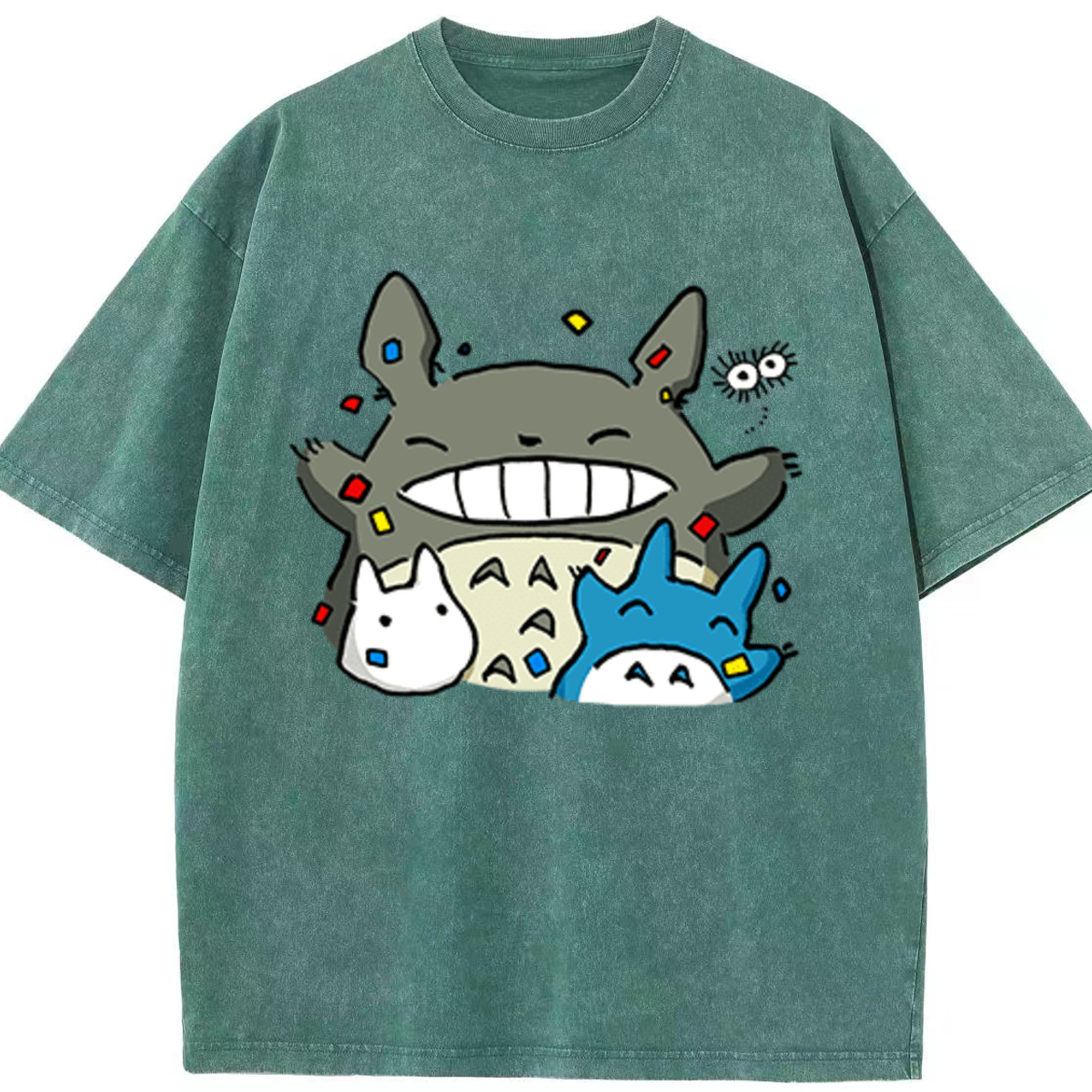 （画像用） となりのトトロ 草壁メイ 草壁サツキ My Neighbor Totoro Satsuki Kusakabe Mei Kusakabe 綿100% ヴィンテージ風 半袖Tシャツ（フロントプリント）